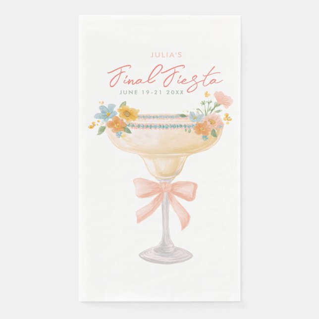 Coquette Final Fiesta Margarita Paper Guest Towels (Front)