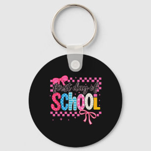 Coquette First Day Of School Keychain