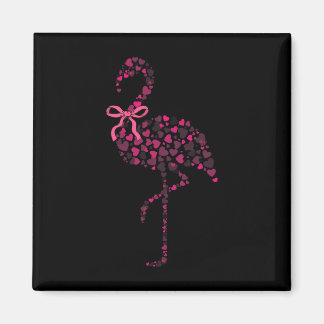 Coquette Flamingo Heart Cute Pink Valentine's Day  Magnet