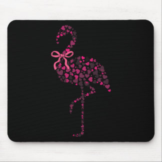 Coquette Flamingo Heart Cute Pink Valentine's Day  Mouse Pad