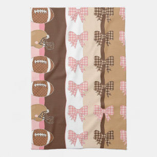 Coquette Football Bows Leopard Pattern (11) Kitchen Towel