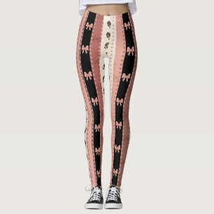 Coquette Football Bows Leopard Pattern (11) Leggings
