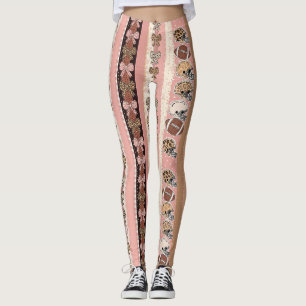 Coquette Football Bows Leopard Pattern (1) Leggings