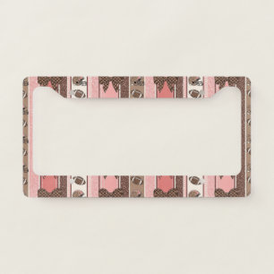 Coquette Football Bows Leopard Pattern (2) License Plate Frame