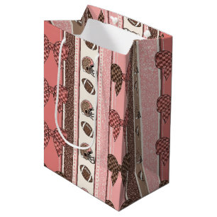 Coquette Football Bows Leopard Pattern (2) Medium Gift Bag