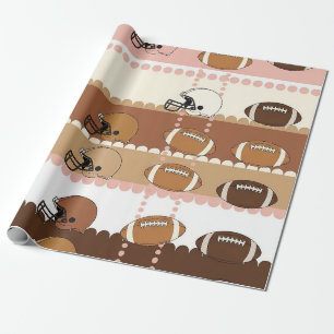 Coquette Football Bows Leopard Pattern (5) Wrapping Paper