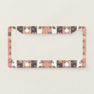 Coquette Football Bows Leopard Pattern (6) License Plate Frame