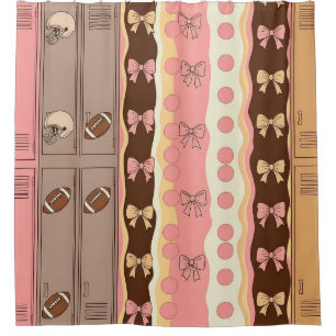 Coquette Football Bows Leopard Pattern (8) Shower Curtain