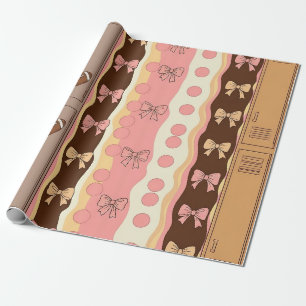 Coquette Football Bows Leopard Pattern (8) Wrapping Paper