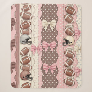 Coquette Football Bows Leopard Pattern (9) Sherpa Blanket
