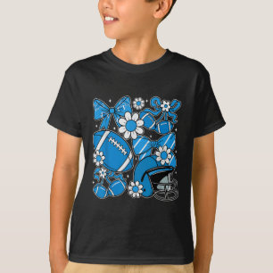 Coquette Football Daisy Floral Game Day For Men Wo T-Shirt