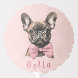 Coquette Frenchie Costumizable Name Balloon