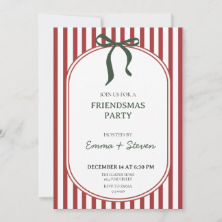 Coquette Friendsmas Party Invitation