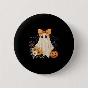 Coquette Ghost Halloween Flower Ghost Spooky Lace  Button