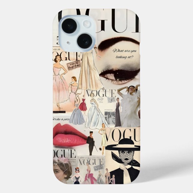 Coquette Girl Preppy Collage, Phone case (Back)