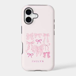 Coquette Girly Bows Pink iPhone 17 Case