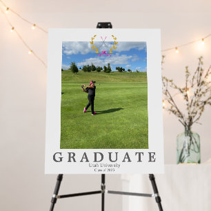 Coquette Golf & Golfer Graduation Party Sign