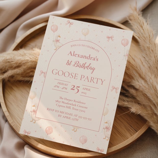 Coquette Goose 1st Birthday Foam Board (Creator Uploaded)