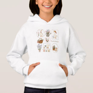 Coquette Goose Cottagecore Floral Gardening Strawb Hoodie