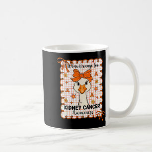 Coquette goose wear orange for kidney cancer coffee mug