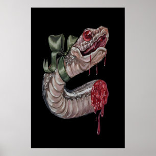 Coquette Gothic Snake with Bow - 5x7inch to 8x10 Poster