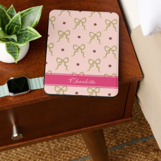 Coquette Green Bows Brown Polka Dots Kindle Cover