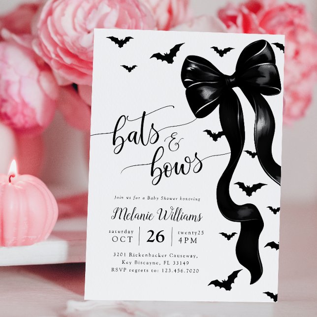 Coquette Halloween Baby Shower Invitation (Creator Uploaded)
