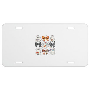 Coquette Halloween Ghost Nurse Classic T-Shirt License Plate