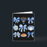 Coquette Hanukkah Bow Jewish Bow Menorah Bow Women Card<br><div class="desc">Coquette Hanukkah Bow Jewish Bow Menorah Bow Women Girls</div>