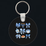 Coquette Hanukkah Bow Jewish Bow Menorah Bow Women Keychain<br><div class="desc">Coquette Hanukkah Bow Jewish Bow Menorah Bow Women Girls</div>