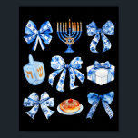 Coquette Hanukkah Bow Jewish Bow Menorah Bow Women Poster<br><div class="desc">Coquette Hanukkah Bow Jewish Bow Menorah Bow Women Girls</div>