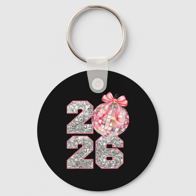 Coquette Happy New Year Party 2026 Family Women Gi Keychain (Front)