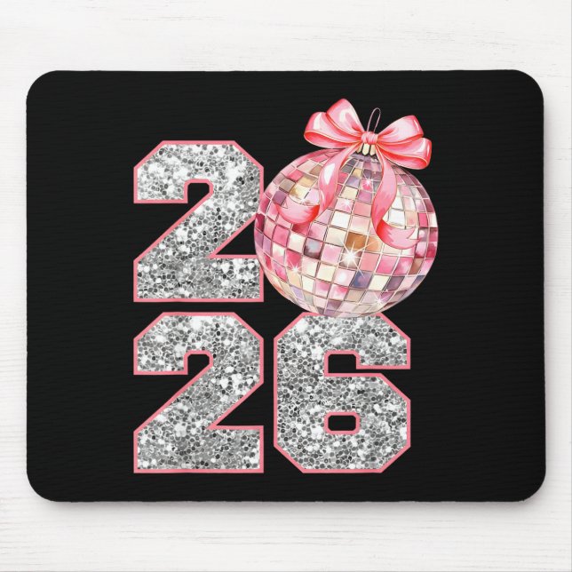 Coquette Happy New Year Party 2026 Family Women Gi Mouse Pad (Front)