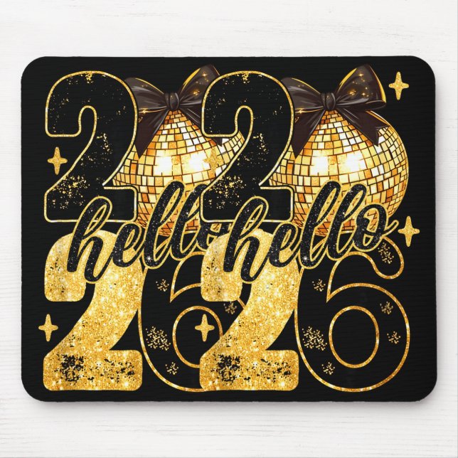 Coquette Happy New Year Party 2026 Family Women Gi Mouse Pad (Front)