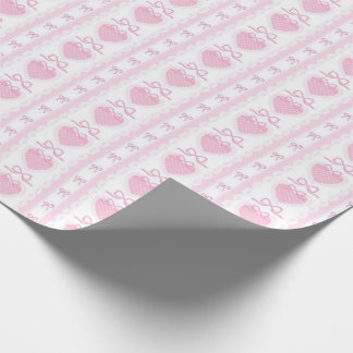 “Coquette Heart & Bow Wrapping Paper – Pink Romant