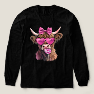 Coquette Highland Cow Bubblegum 2025 Tri-Blend Shirt