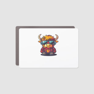 Coquette Highland Cow Bubblegum Tshirt Design, Hol Car Magnet