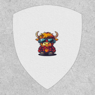 Coquette Highland Cow Bubblegum Tshirt Design, Hol Patch