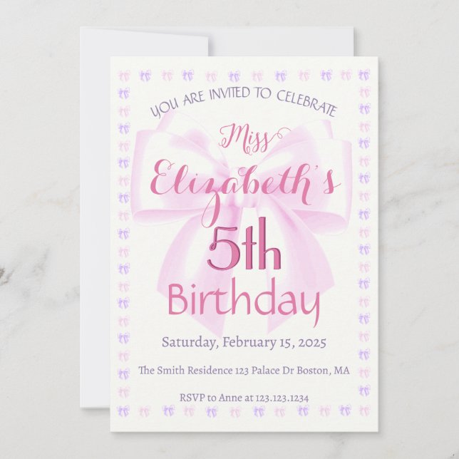 Coquette Invitation (Front)