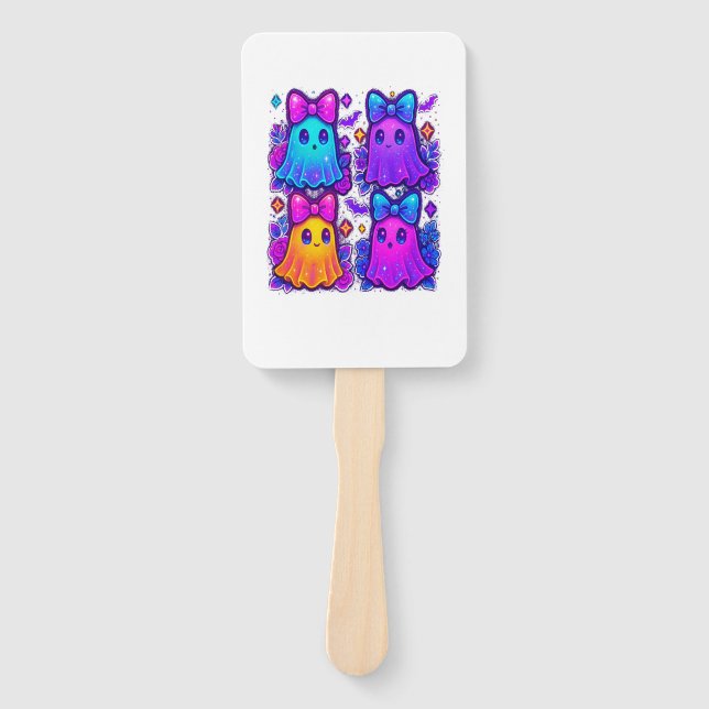 Coquette Iridescent Halloween Hand Fan (Front)