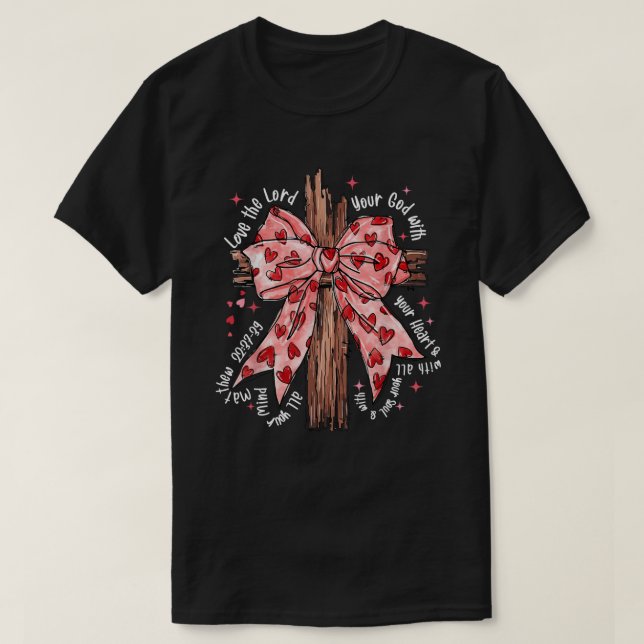 Coquette Jesus Valentine Tee Shirt, Valentines Tee (Design Front)