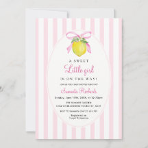 Coquette Lemon Pink Baby Shower