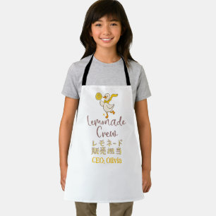 Coquette Lemonade Crew Cute Lemon Goose Japanese Apron