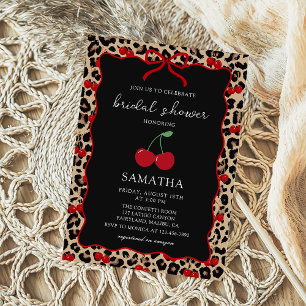 Coquette Leopard Cheetah Girl Birthday Invitation