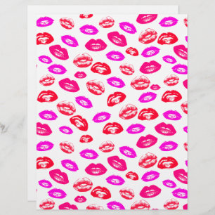 Coquette Lipstick Pattern Cardstock