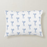 Coquette Little Bow Blue Grandmillenial Accent Pillow<br><div class="desc">The perfect pillow when you’re looking for a touch of blue.</div>