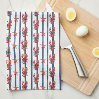 Coquette Lobsters & Starfish Kitchen Towel