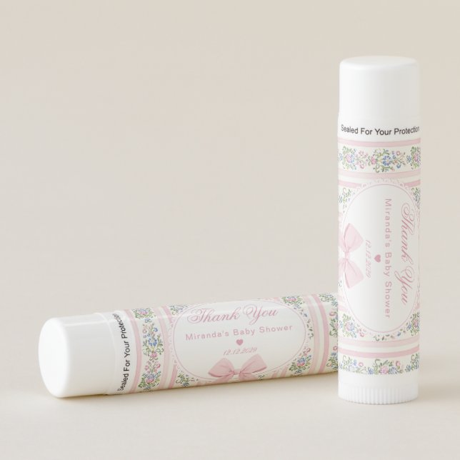 Coquette Love Shack Baby Shower Lip Balm (Front)