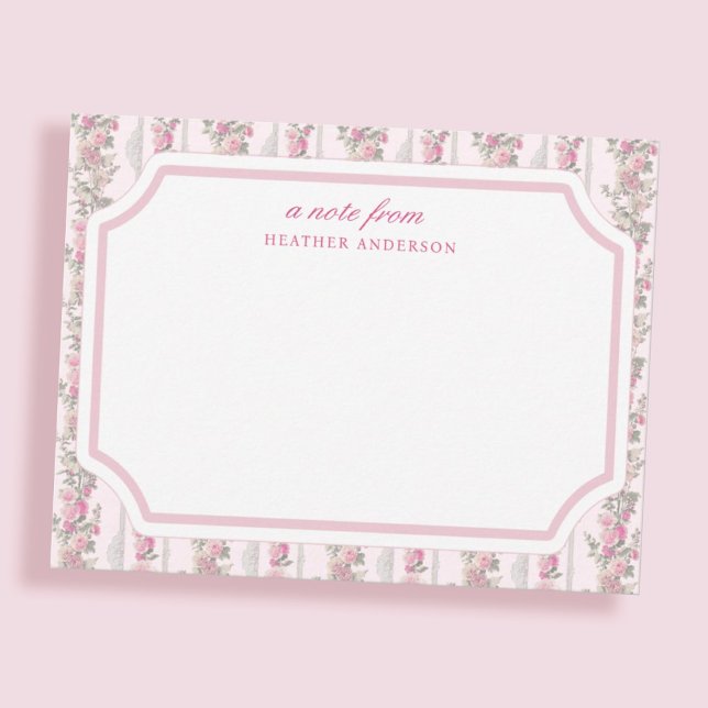 Coquette Love Shack Theme Personalized Stationery Note Card (Creator Uploaded)