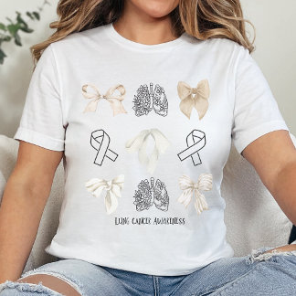 Coquette Lung Awareness Tshirt, Minimalistic Lung  Tri-Blend Shirt